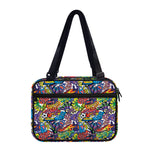Funky Graffiti Pattern Print Double Strap Bible Bag