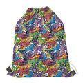 Funky Graffiti Pattern Print Drawstring Bag
