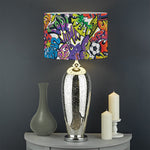 Funky Graffiti Pattern Print Drum Lamp Shade