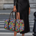 Funky Graffiti Pattern Print Duffle Bag