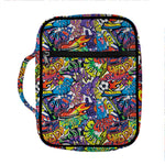 Funky Graffiti Pattern Print Front Pocket Bible Bag