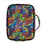 Funky Graffiti Pattern Print Front Pocket Bible Bag