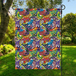 Funky Graffiti Pattern Print Garden Flag