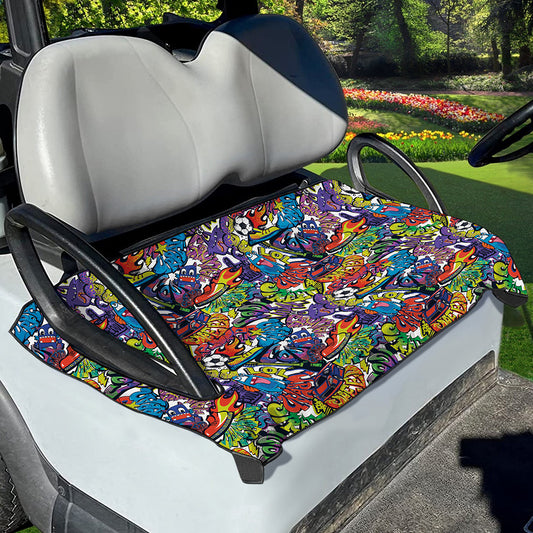 Funky Graffiti Pattern Print Golf Cart Seat Cover
