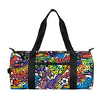 Funky Graffiti Pattern Print Gym Bag
