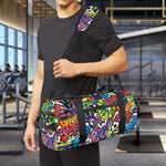 Funky Graffiti Pattern Print Gym Bag
