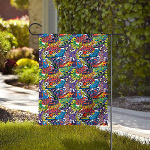 Funky Graffiti Pattern Print House Flag