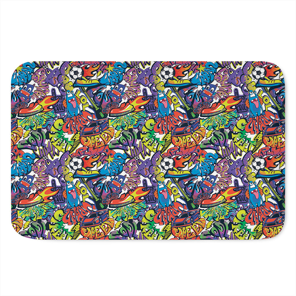 Funky Graffiti Pattern Print Indoor Door Mat