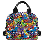 Funky Graffiti Pattern Print Insulated Lunch Bag