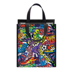 Funky Graffiti Pattern Print Insulated Lunch Tote