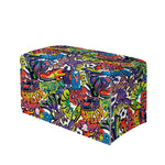 Funky Graffiti Pattern Print Leather Tissue Box Cover