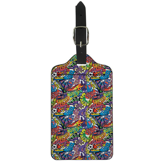 Funky Graffiti Pattern Print Luggage Tag