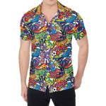 Funky Graffiti Pattern Print Men's Shirt