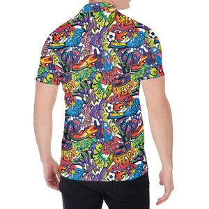 Funky Graffiti Pattern Print Men's Shirt