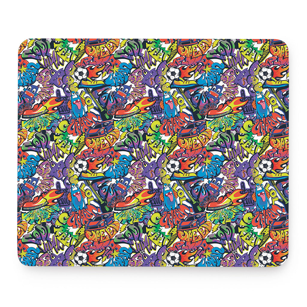 Funky Graffiti Pattern Print Mouse Pad