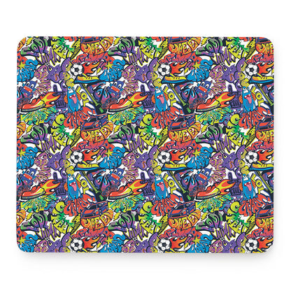 Funky Graffiti Pattern Print Mouse Pad