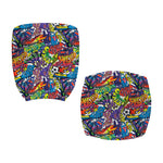 Funky Graffiti Pattern Print Office Chair Cover