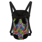 Funky Graffiti Pattern Print Pet Carrier Backpack