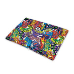 Funky Graffiti Pattern Print Pet Cooling Mat Cover