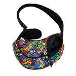 Funky Graffiti Pattern Print Pet Sling Carrier