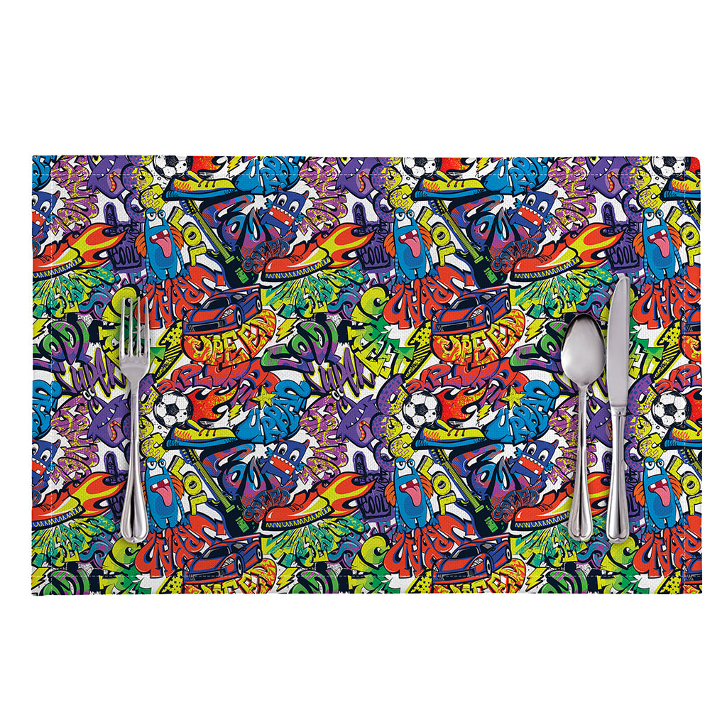 Funky Graffiti Pattern Print Placemat