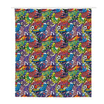 Funky Graffiti Pattern Print Polyester Shower Curtain