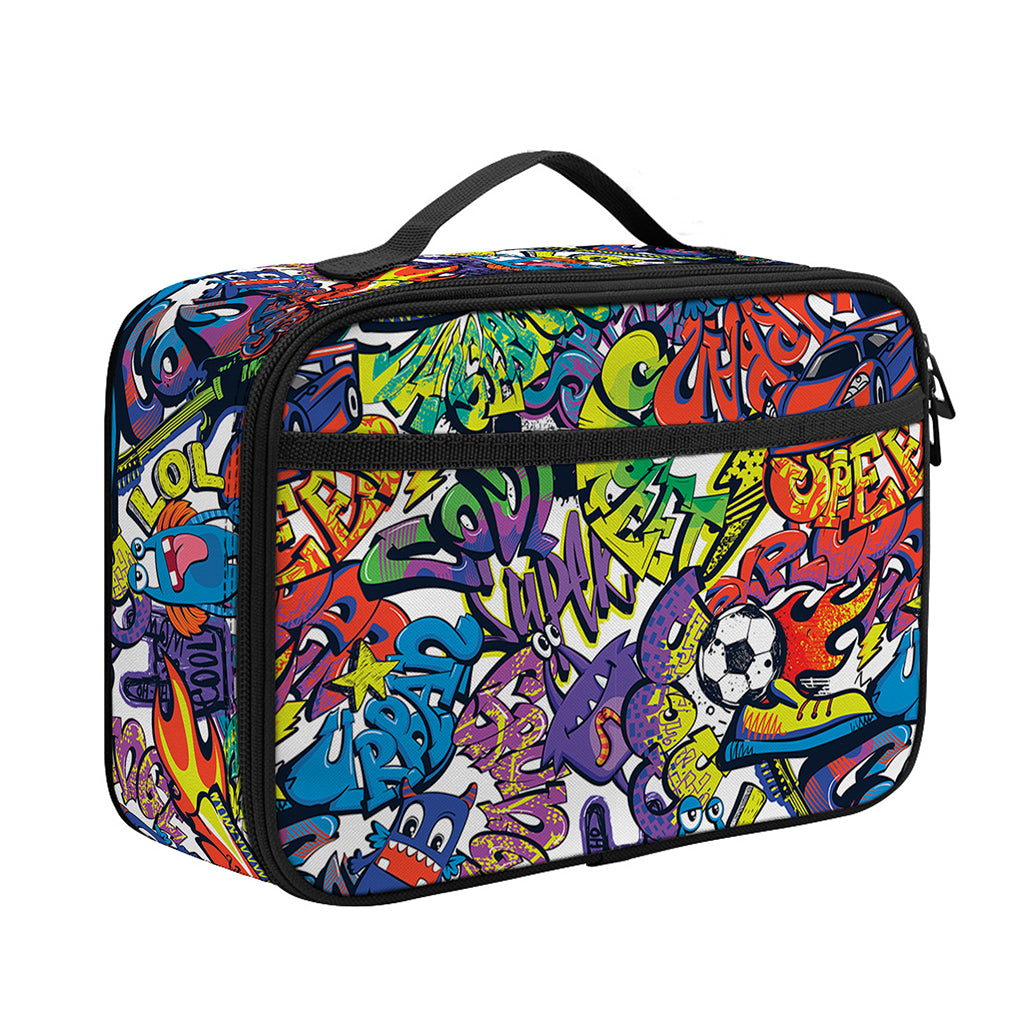 Funky Graffiti Pattern Print Portable Lunch Bag