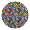 Funky Graffiti Pattern Print Round Blanket