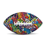 Funky Graffiti Pattern Print Rugby Ball