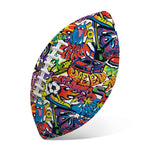 Funky Graffiti Pattern Print Rugby Ball