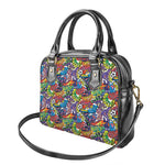 Funky Graffiti Pattern Print Shoulder Handbag
