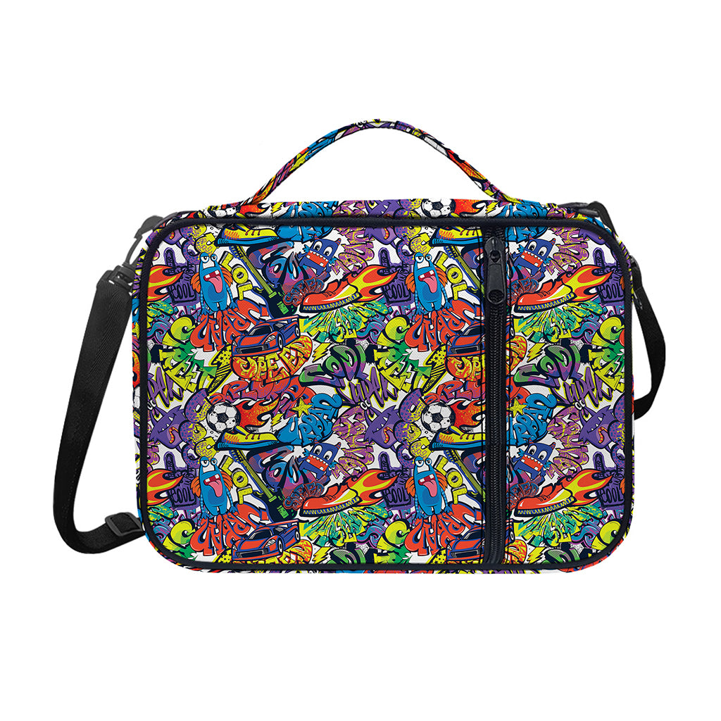 Funky Graffiti Pattern Print Shoulder Strap Bible Bag