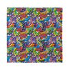 Funky Graffiti Pattern Print Silk Bandana