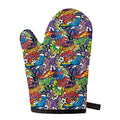 Funky Graffiti Pattern Print Single Oven Mitt