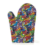 Funky Graffiti Pattern Print Single Oven Mitt