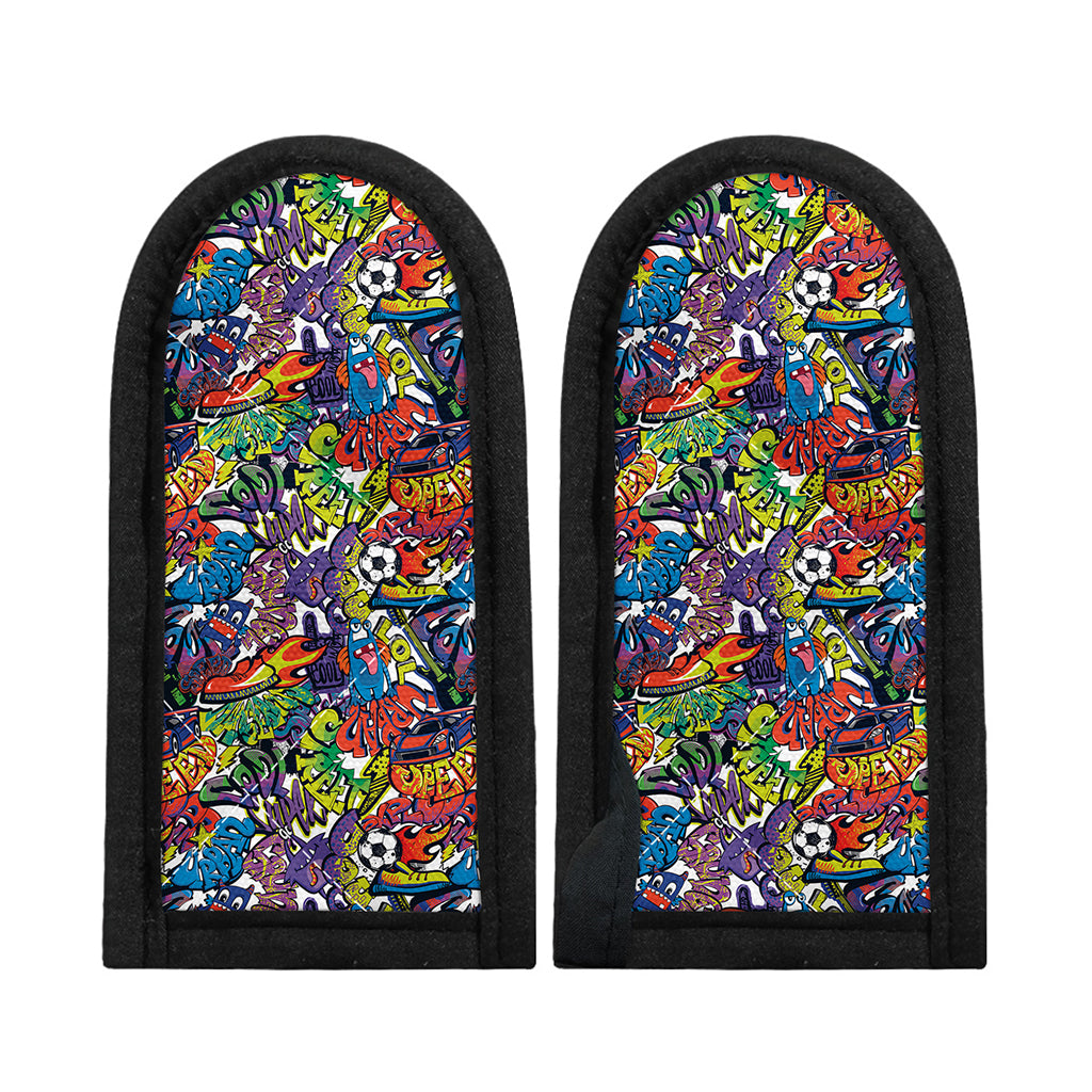 Funky Graffiti Pattern Print Skillet Handle Cover