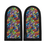 Funky Graffiti Pattern Print Skillet Handle Cover