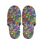 Funky Graffiti Pattern Print Slippers