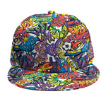 Funky Graffiti Pattern Print Snapback Cap
