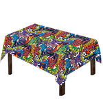 Funky Graffiti Pattern Print Tablecloth