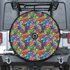 Funky Graffiti Pattern Print Tire Cover With Camera Hole