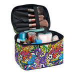 Funky Graffiti Pattern Print Travel Makeup Bag