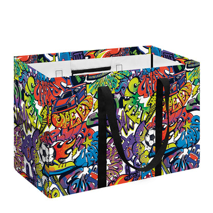 Funky Graffiti Pattern Print Utility Tote Bag