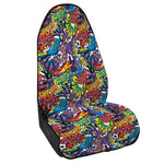 Funky Graffiti Pattern Print Waterproof Car Seat Cover