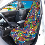 Funky Graffiti Pattern Print Waterproof Car Seat Cover