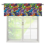 Funky Graffiti Pattern Print Window Valance