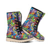 Funky Graffiti Pattern Print Winter Boots