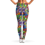 Funky Graffiti Pattern Print Women's Leggings