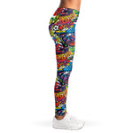 Funky Graffiti Pattern Print Women's Leggings