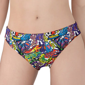 Funky Graffiti Pattern Print Women's Panties